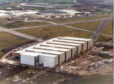 Aerial view of West Factory