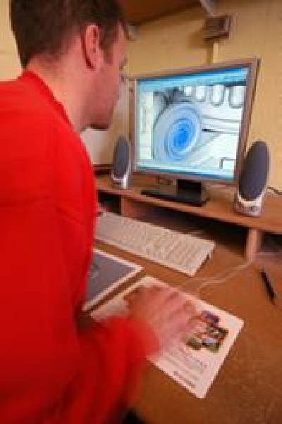 Using CNC software at Alphastone