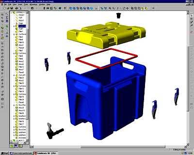 Polytherm 3D assembly model - screen dump on CAD operator image