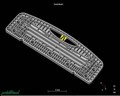 Workmate jaw design in Moldflow. 