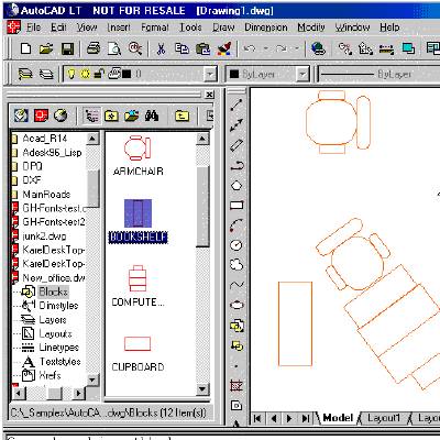 Design Center in AutoCAD LT 2000