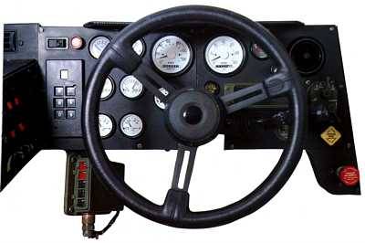 The Bushmaster driving position.