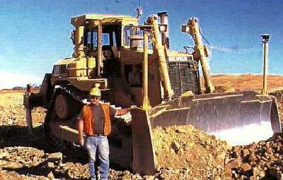 SiteVision GPS system installation on a bulldozer.