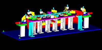 An automated attribute checking fixture for fascia - bumper assembly.