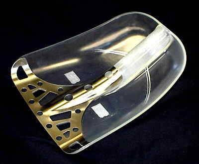 The head of the G3 AviMatrix Shovel prototype shows how stainless steel and clear plastic materials work together in the design to maximize the shovel's strength, keep it lightweight and differentiate its appearance from that of competitors' all-aluminum shovels. Photograph courtesy of James Shaw, G3 Genuine Guide Gear Inc. The head of the G3 AviMatrix Shovel prototype shows how stainless steel and clear plastic materials work together in the design to maximize the shovel's strength, keep it lightweight and differentiate its appearance from that of competitors' all-aluminum shovels. Photograph courtesy of James Shaw, G3 Genuine Guide Gear Inc.