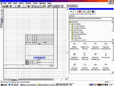 The SmartSketch screen display is not greatly different the others discussed here.  However the strength of SmartSketch lies in its mode of operation.