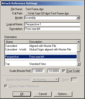 Perspective Saved View Attachment Settings