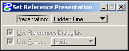The Set Reference Presentation tool settings The Set Reference Presentation tool settings