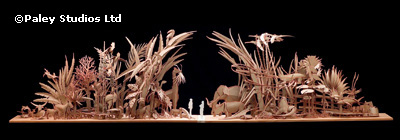 Cardboard scale model of Paley Studios' St Louis Zoo sculpture