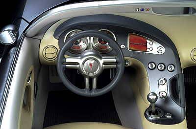 The sporty design, open air, simple and easy to love look of the Solstice is carried through in this rendering of the interior. 