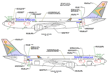 Soccer City A330-200 Livery drawing
