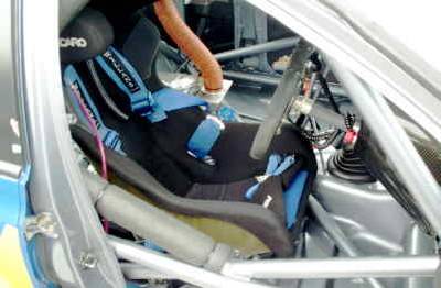 The interior is completely gutted of its original fitout before being reinforced and equipped for racing.