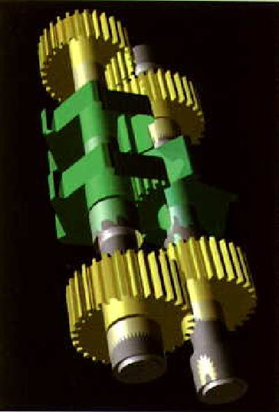 Split Cycle engine parts, modeled and rendered in 3D Artist.