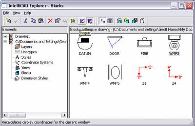 IntelliCAD Block Explorer
