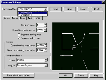 Dimension styles can be used to control groups of dimensions at different scale factors.