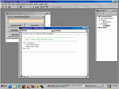 The VBA Editor Screen showing the contents of MODULE1.BAS.