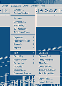 ArchT Document menu