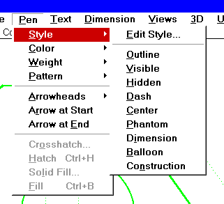 Graphite's Pen Menu.