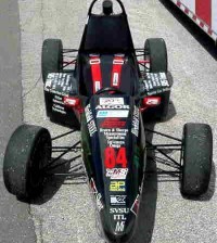 This Formula SAE racecar earned the Saginaw Valley State University team a sixth-place finish in the 2002 Formula SAE® Competition at the Pontiac Silverdome in Pontiac, Michigan. (Photograph courtesy of Dr. Brooks Byam, Saginaw Valley State University Formula SAE team.)