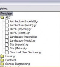 Part of the full Template selection menu in SmartSketch