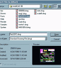 Attaching and external reference file in the dialog launched from Drawing Explorer