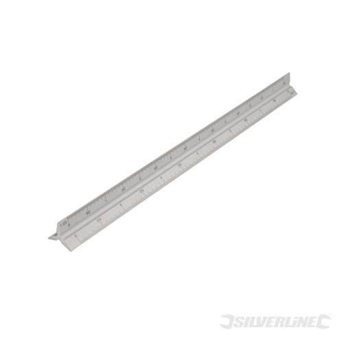Silverline – Aluminium Scale Tri Rule (300Mm