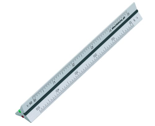 15cm 6″ Metric Pocket Size Aluminium Aluminum Triangular Scale Ruler 1:10 1:20 1:25 1:50 1:100 1:125