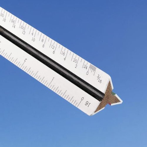 12″ Triangular Scale Rule for Architects BAMBOO CORE (3/32, 1/8, 3/16, 1/4, 3/8, 1/2, 3/4, 1, 1 1/2, 3)